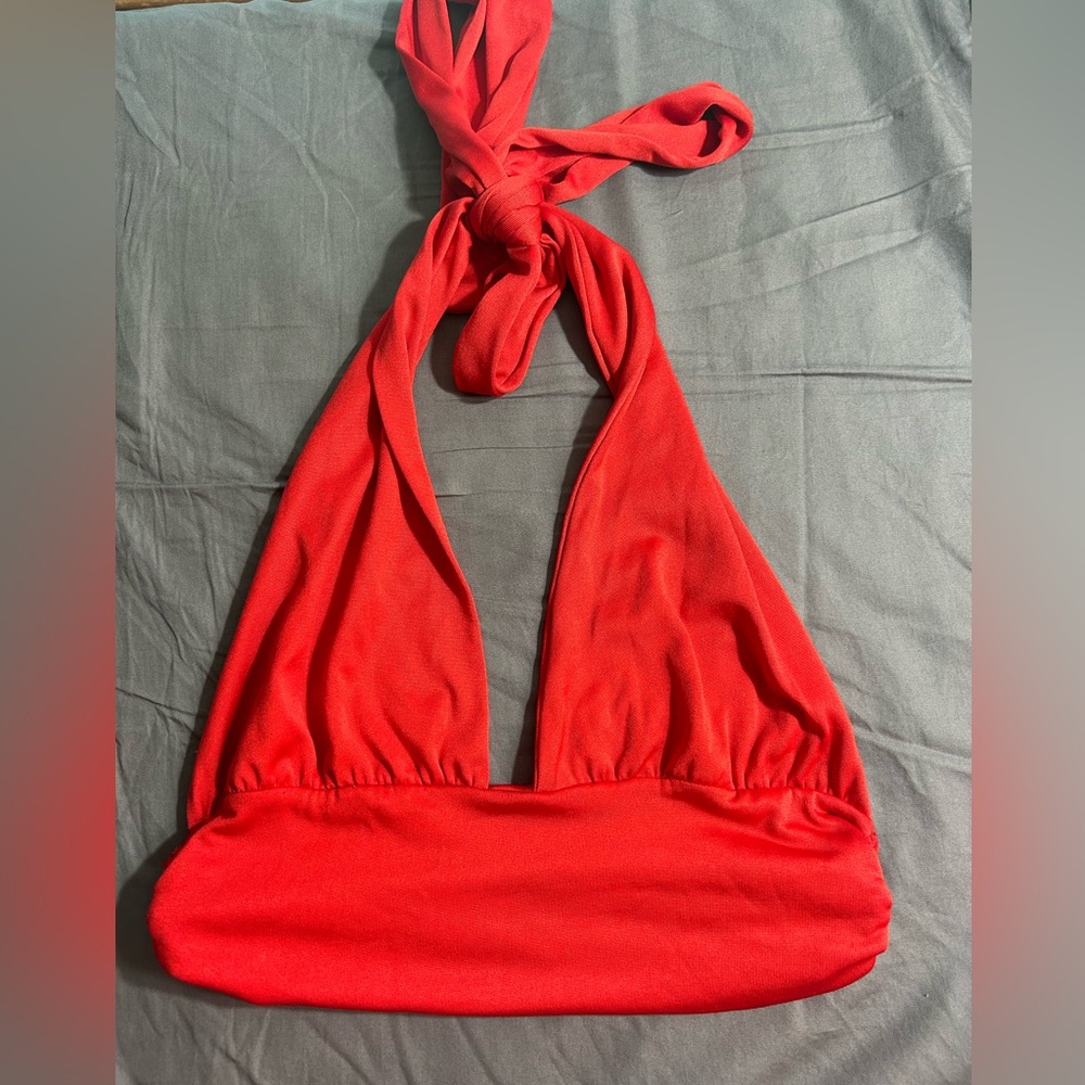 Cute red triangle top
